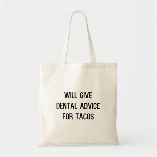 Sac fourre-tout de Slogan Dentiste (Devant)