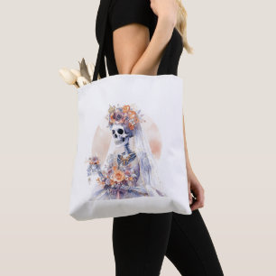 Sac fourre-tout de squelette d'Halloween éffrayant