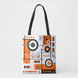 Sac fourre-tout de style technique Abstrait