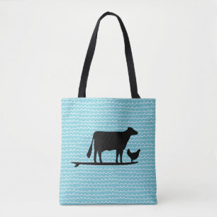 Sac fourre-tout de surf Vache et poulet de plage