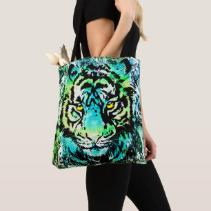 Sac fourre-tout de tigre - Yeux de tigre colorés