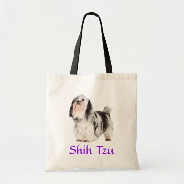Sac fourre-tout de toile de plage Shih Tzu Puppy (Devant)