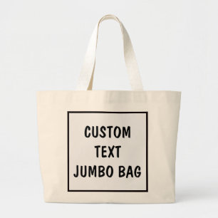 Sac fourre-tout de toile Jumbo personnalisé Person