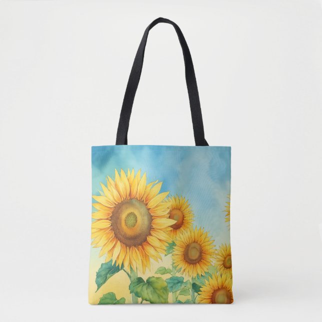 Sac fourre-tout de tournesol artistique (Devant)