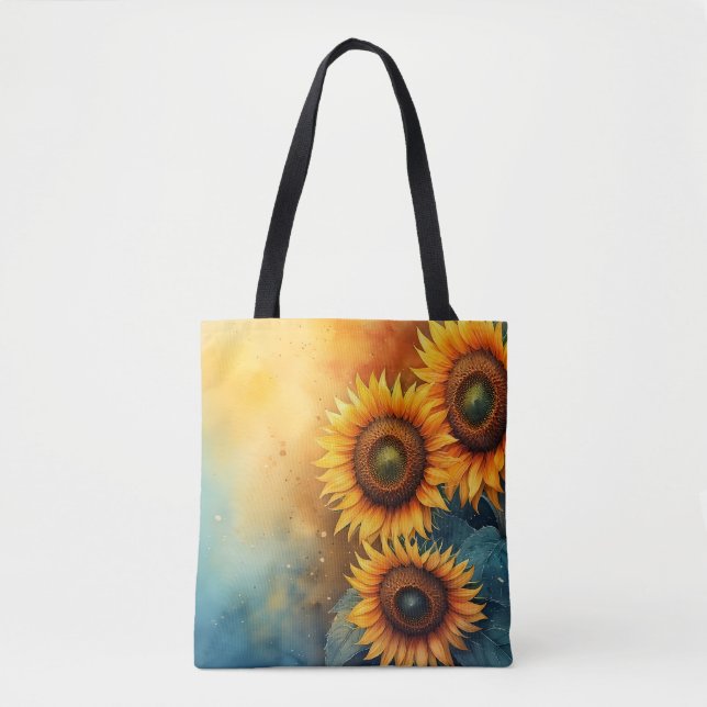 Sac fourre-tout de tournesol Pastel (Devant)