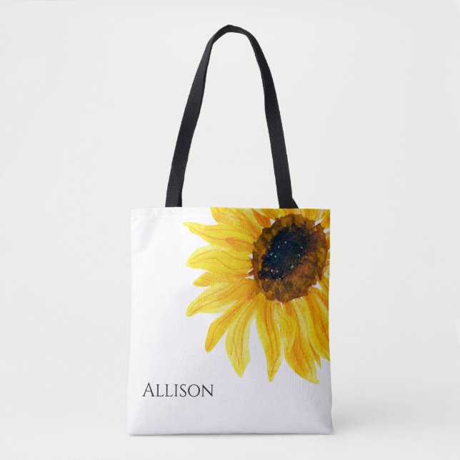 Sac fourre-tout de tournesol personnalisé (Devant)