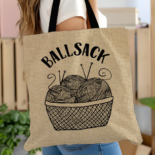Sac fourre-tout de tricot Sac à balle drôle Cadeau