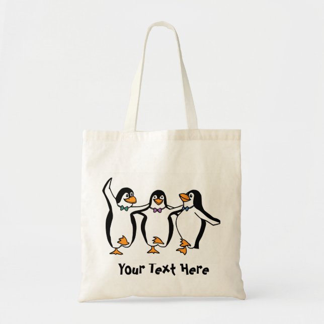 Sac fourre-tout de trois pingouins dansants (Devant)