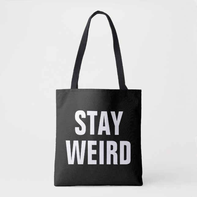 SAC FOURRE-TOUT de typographie noir et blanc de ST (Devant)