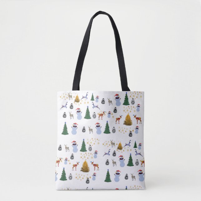 Sac fourre-tout de vacances hivernales sur-impress (Devant)