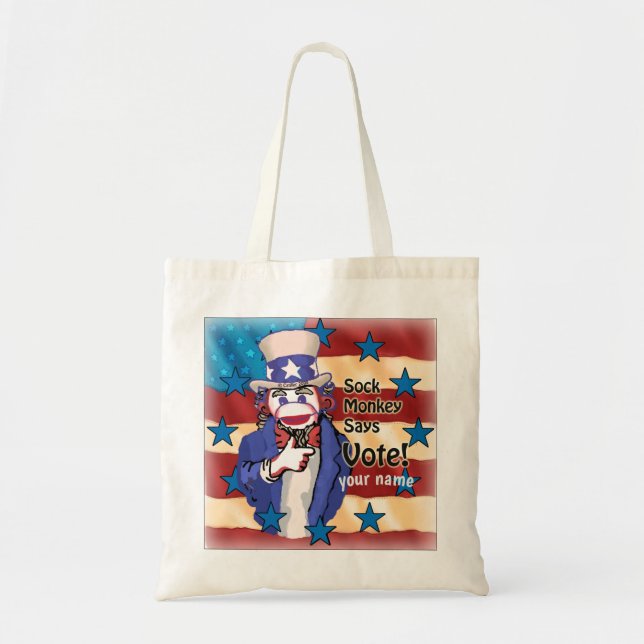 Sac fourre-tout de vote pour le singe de Sock (Devant)