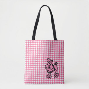 Sac fourre-tout de voyage Retro French Pink Poodle