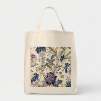 Sac fourre-tout décoratif bleu floral