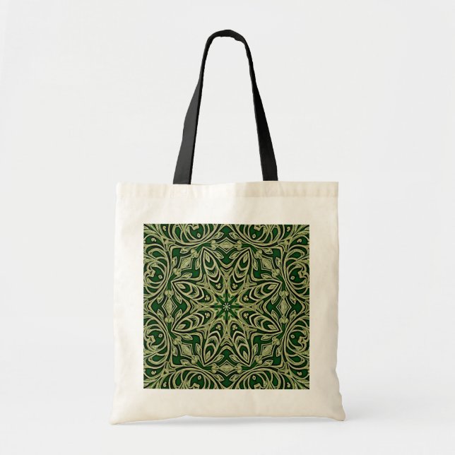 Sac fourre-tout Décoratif Vert Or (Devant)