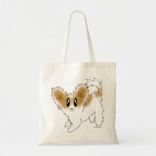 Sac fourre-tout délabré mignon à chiot de Papillon
