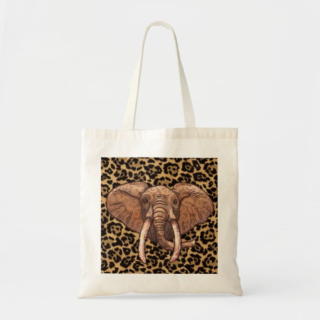 Sac fourre-tout d'éléphants tribaux de Sepia (Devant)