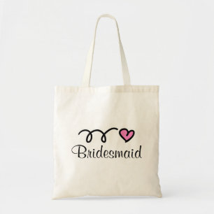 Sac fourre-tout demoiselle d'honneur avec un cœur