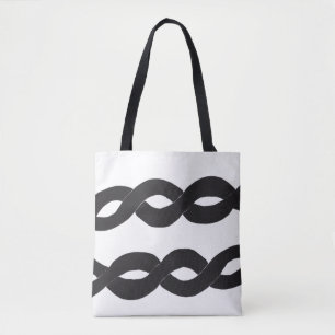 Sac fourre-tout d'encre monochrome à bande de bouc