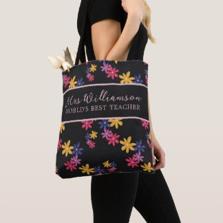 Sac fourre-tout d'enseignant Floral moderne lumine
