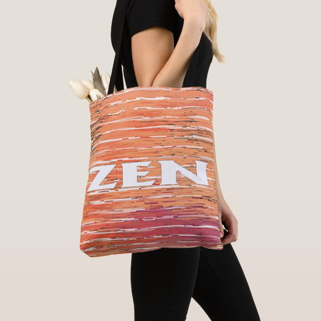 Sac fourre-tout d'épaule en roseaux blancs Zen (De près)