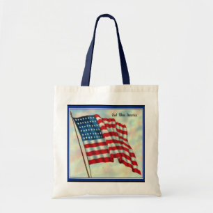 Sac fourre-tout d'épicerie américain Drapeau