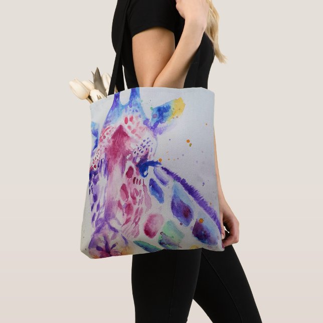 Sac fourre-tout d'épicerie de la Girafe à la fine  (De près)