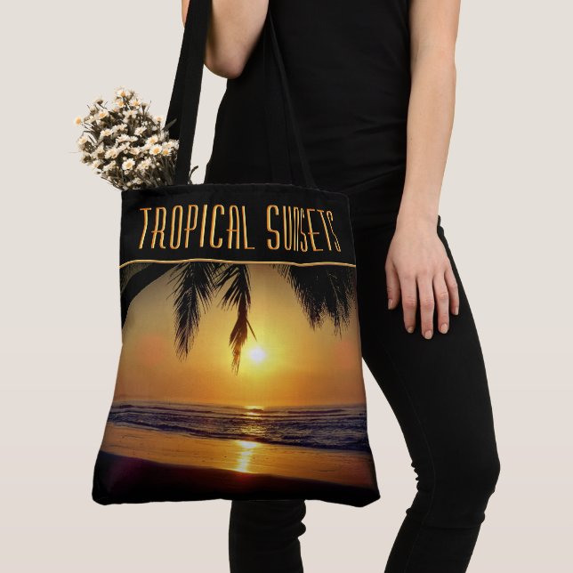 Sac fourre-tout des couchers de soleil tropicaux (De près)