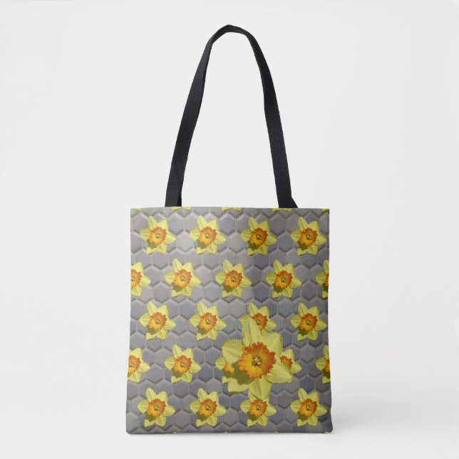 Sac fourre-tout des nuances de papier peint bleu (Devant)
