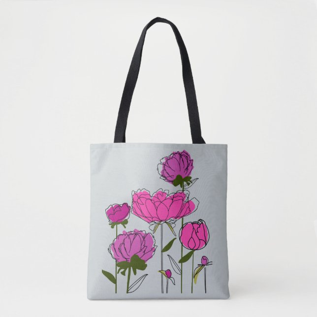 Sac fourre-tout des pivoines (Devant)