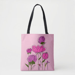 Sac fourre-tout des pivoines