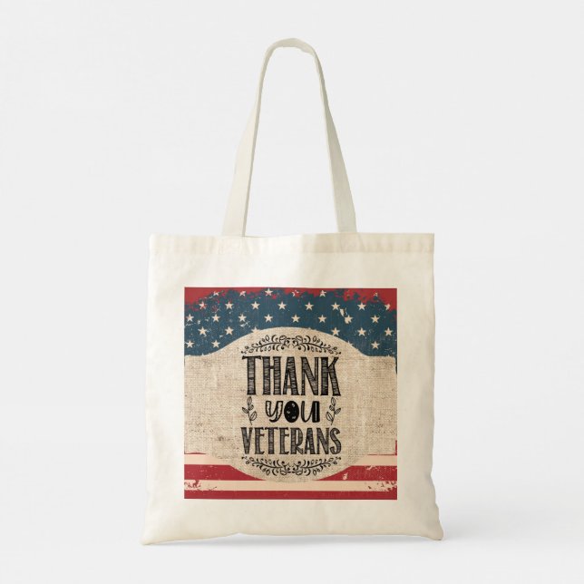 Sac fourre-tout des vétérans Merci (Dos)