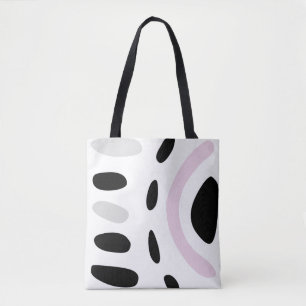 Sac fourre-tout design minimaliste rose, gris et n