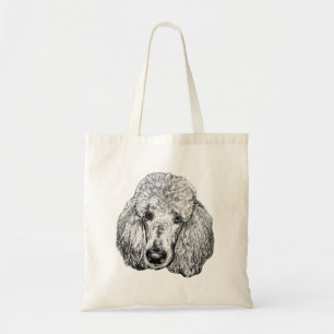 Sac fourre-tout détaillé caniche – Portrait de chi