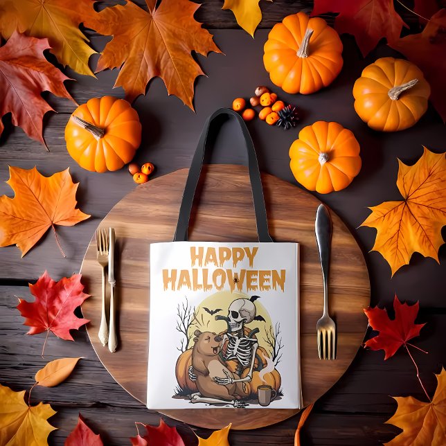 Sac fourre-tout d'Halloween Cute Capybara (Créateur téléchargé)