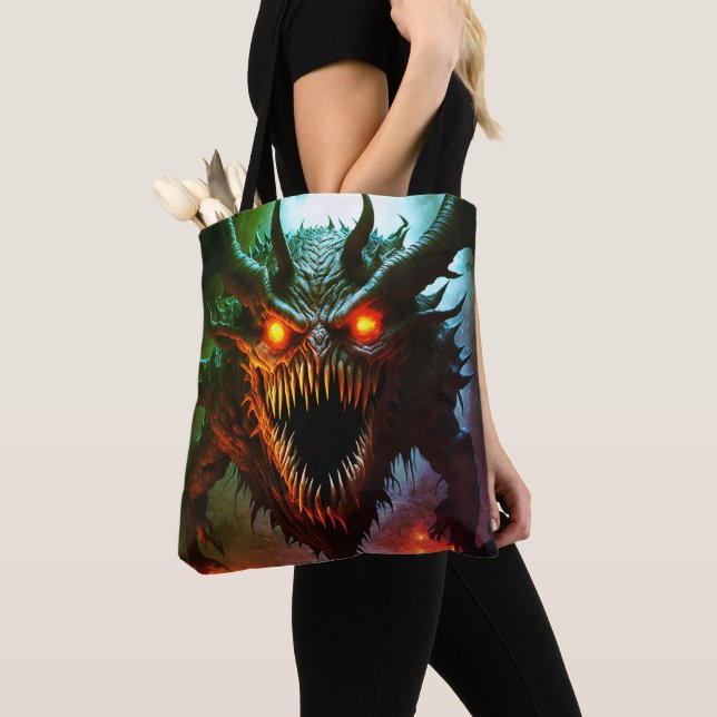 Sac fourre-tout d'Halloween géant Monster (De près)
