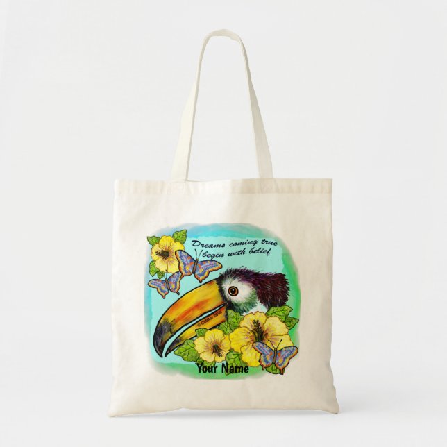 sac fourre-tout d'hibiscus toucan (Devant)