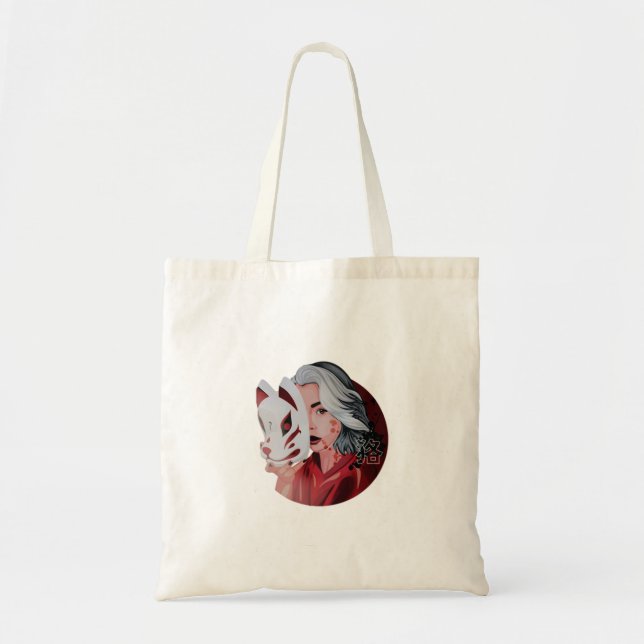 Sac fourre-tout d'illustration de Mujina rouge et  (Devant)