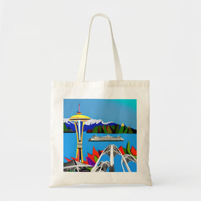 Sac fourre-tout d'images de Seattle Emerald City (Devant)