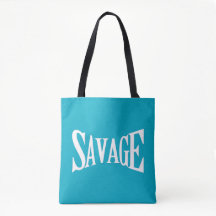 Sac fourre-tout d'impression blanc en gras SAVAGE