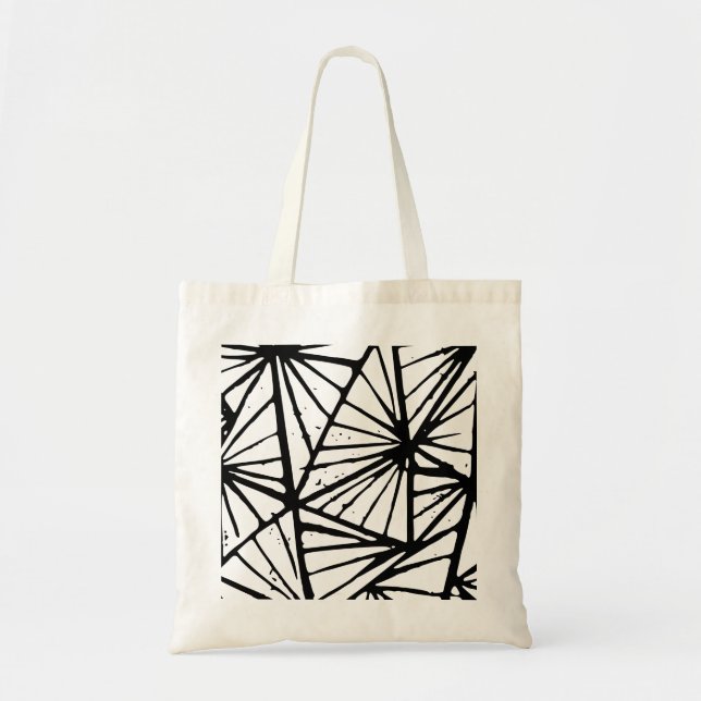 Sac fourre-tout d'impression Lino Triangles Abstra (Devant)