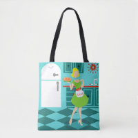Sac fourre-tout d'impression rétro