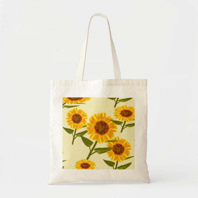 Sac fourre-tout d'impression tournesol (Devant)