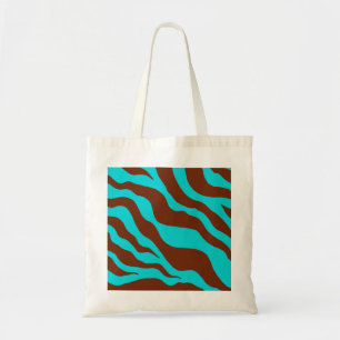 Sac fourre-tout d'impression Turquoise Zebra