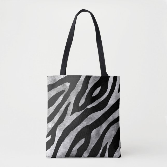 Sac fourre-tout d'impression Zebra motif unique, b (Devant)