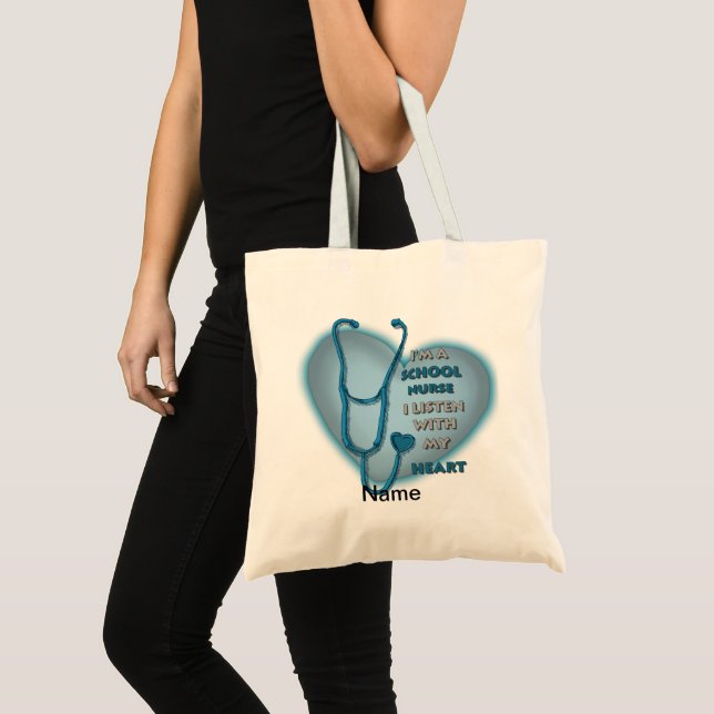 Sac fourre-tout d'infirmières de l'école de coeur  (Devant (produit))