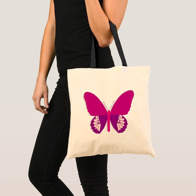 Sac fourre-tout d'insectes papillon rose (Créateur téléchargé)