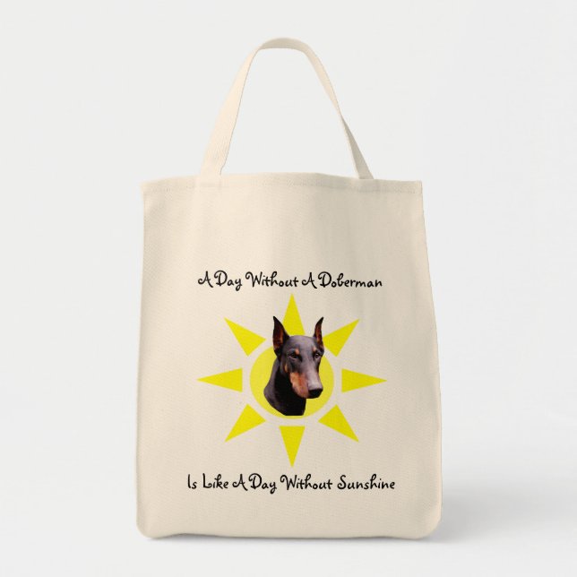 Sac fourre-tout Doberman Pinscher Sunshine Dog (Devant)