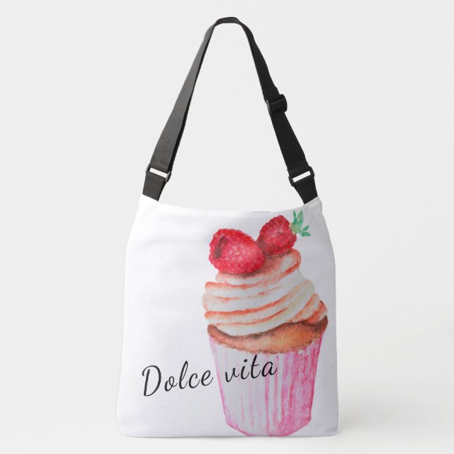 Sac fourre-tout Dolce vita avec design cupcake fra (Devant)