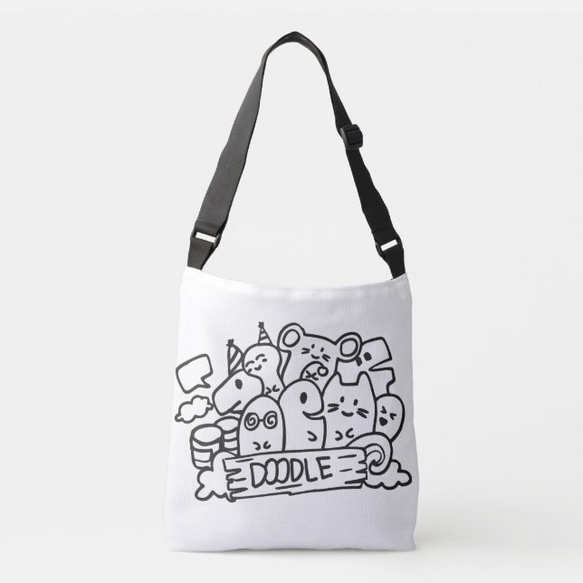 Sac fourre-tout Doodle Design (Devant)