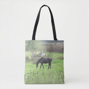 Sac fourre-tout double face avec de jolis chevaux